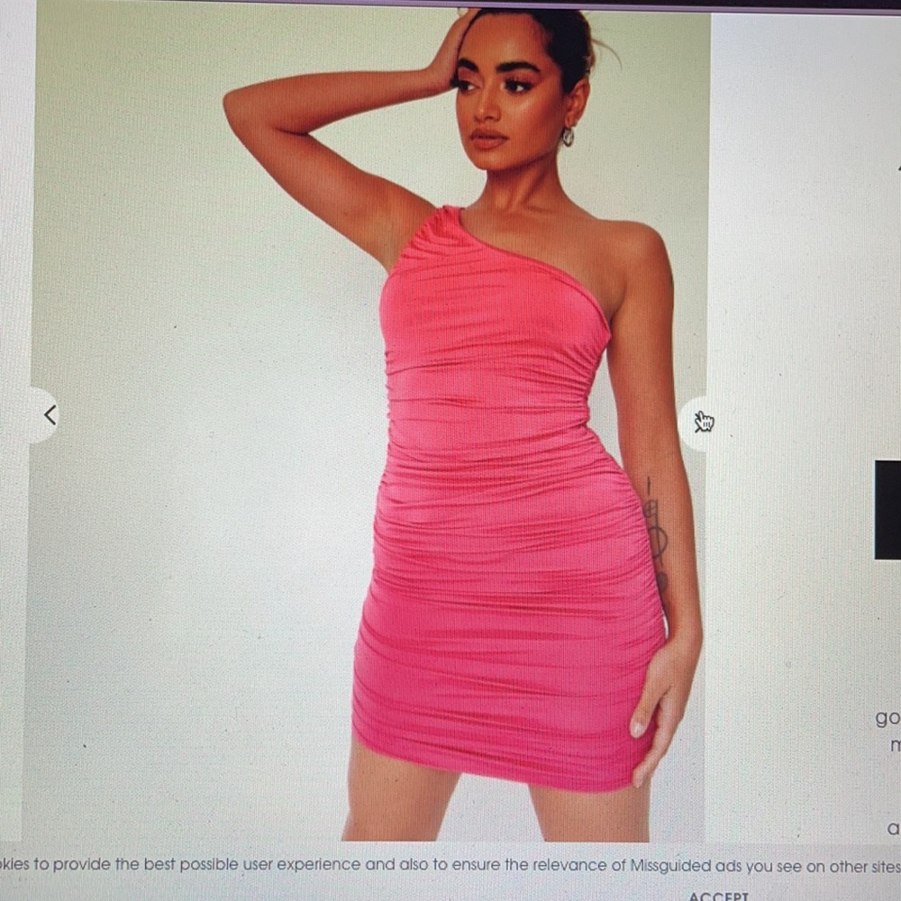 Pink missguided dress